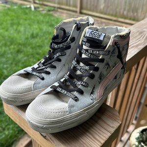 Brand New Golden Goose Floral Slides